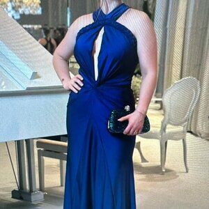 Pretty Long blue dress Size L New  Brand ;Shineinsky